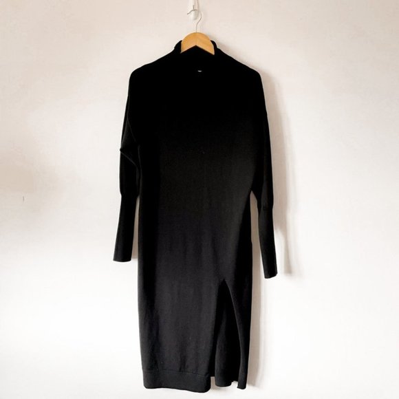 Aritzia Wilfred Cyprie Merino Wool Mock Neck Chalet Sweater Midi Dress Sz XS - Picture 6 of 11